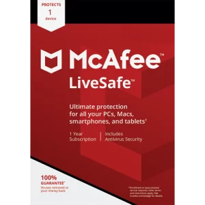 McAfee LiveSafe – 3-Year / 1 Device